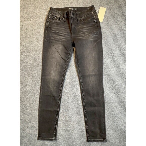 Miss Me Curvy Skinny Jeans Women's Size 27 x 30 Stretch Black Embellished NEW - Picture 3 of 11